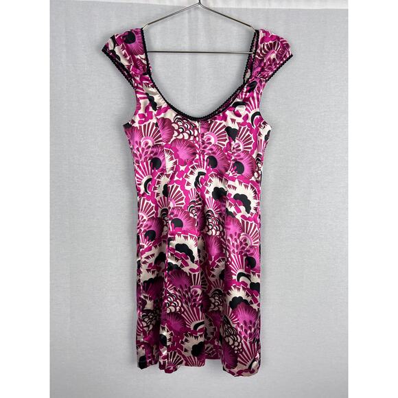 Vintage Y2K Guess Dress Babydoll Mini Pink Floral Retro Maximalist Fairy Glam - Picture 5 of 7